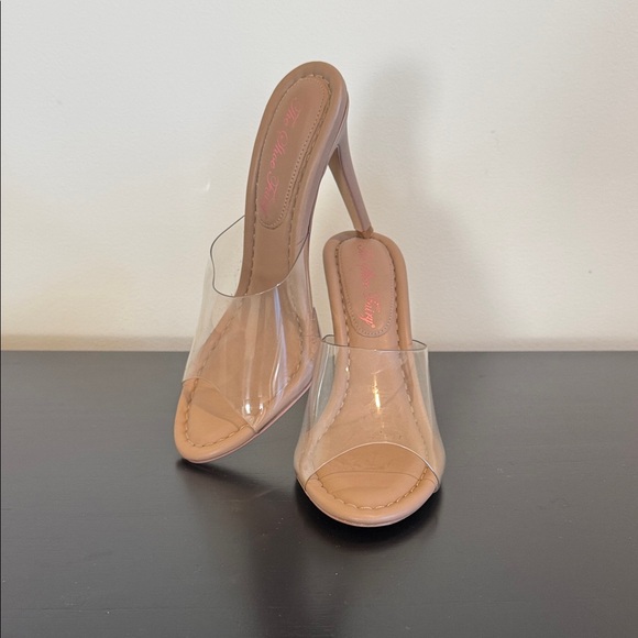 The Shoe Fairy Tan and Clear Women's Heels - Picture 1 of 4